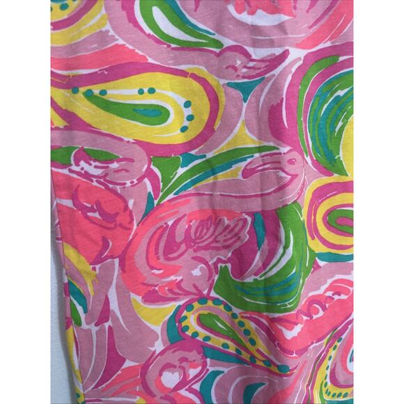 Lilly Pulitzer S Tank‎ Top Flamingo Pink Orange Floral Print Summer Beach Tabbie - Picture 2 of 8